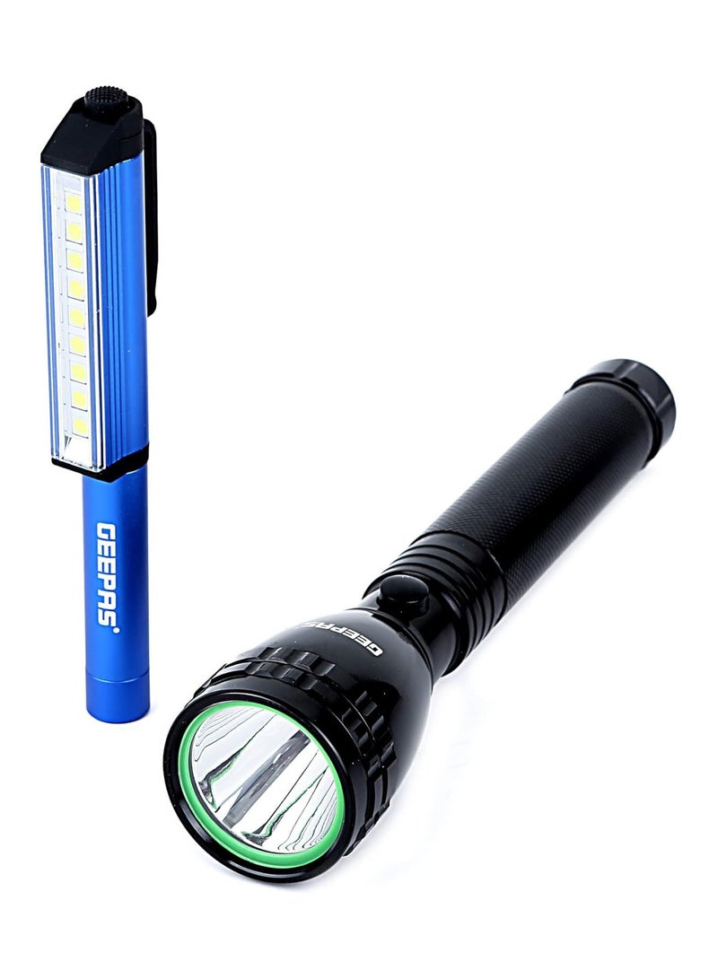 جيباس مصباح يدوي LED مقاوم للماء مع بطارية قابلة لإعادة الشحن من  GFL4647N -Geepas  - Image 1