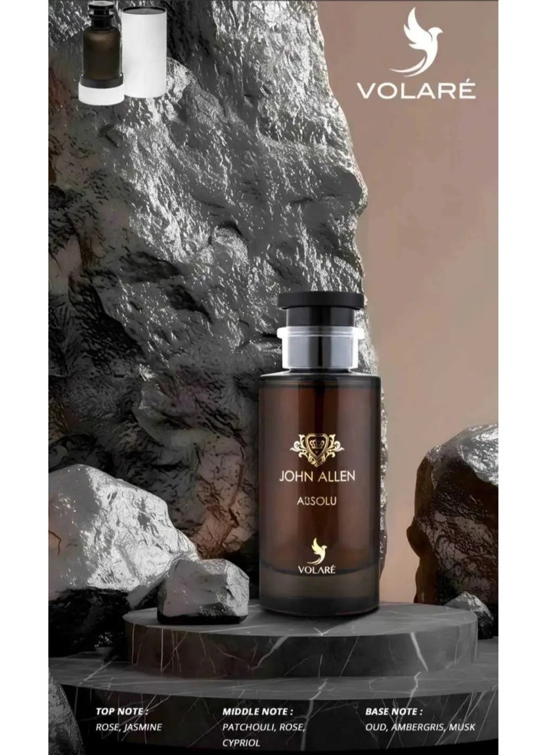 VOLARE John Allen Absolu Eau de Parfum for men ( Inspired by Ombre Nomade Louis Vuitton ) - 100 ml  - Image 2