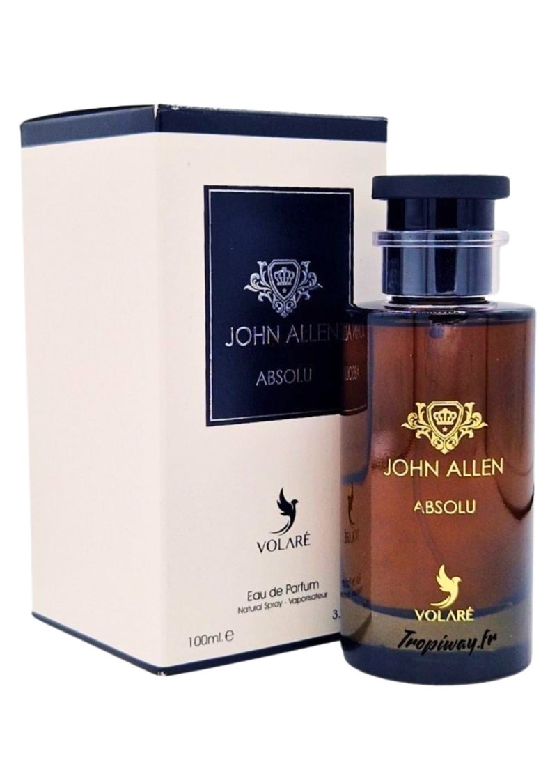 VOLARE John Allen Absolu Eau de Parfum for men ( Inspired by Ombre Nomade Louis Vuitton ) - 100 ml  - Image 1
