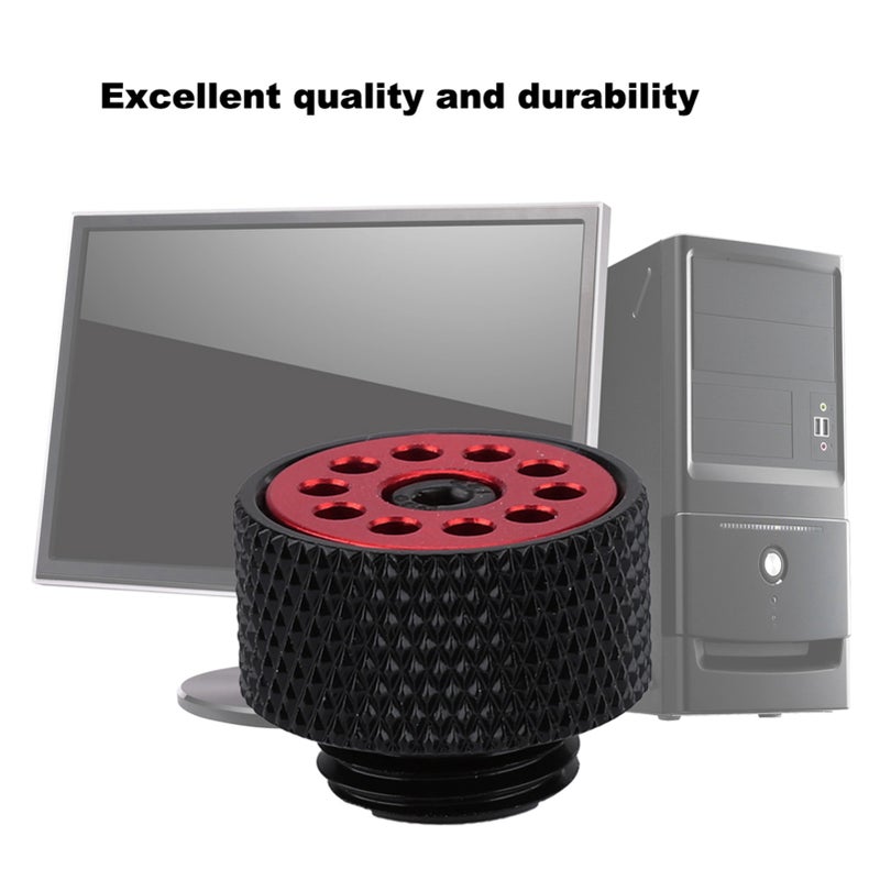 HPQF S1A Computer Water cooled Adjustable Automatic Air Evacuation Valve Black+Red - Image 3