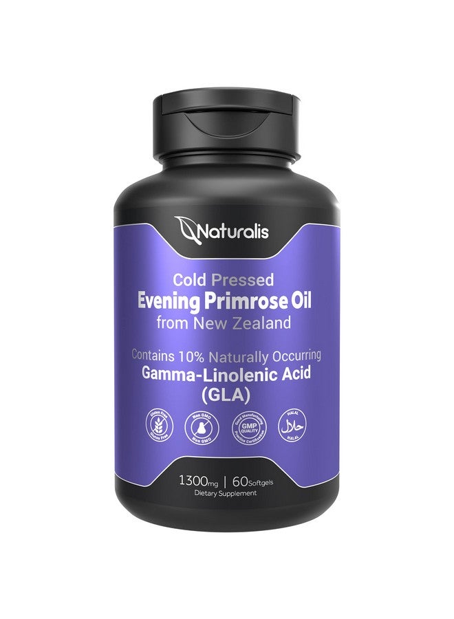 Naturalis Evening Primrose Oil (1300Mg) ; 100% Natural From New Zealand ; Nongmo Soy & Gluten Free Zero Filler ; 60 Softgels - Image 2
