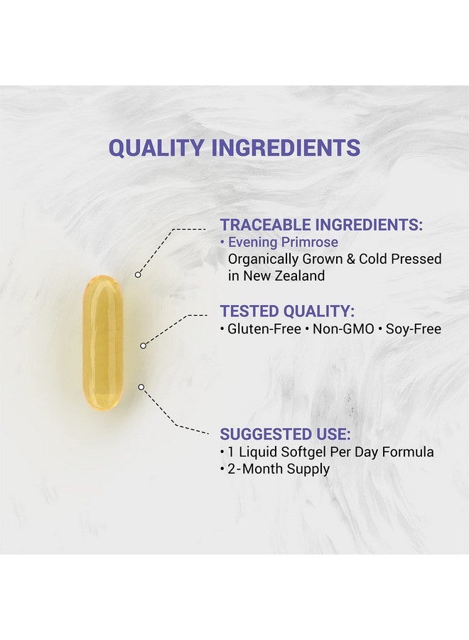 Naturalis Evening Primrose Oil (1300Mg) ; 100% Natural From New Zealand ; Nongmo Soy & Gluten Free Zero Filler ; 60 Softgels - Image 4