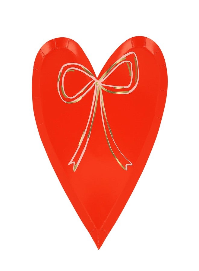 Meri Meri Heart With Bow Plates (Pack of 8) - Image 5