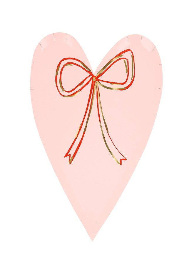 Meri Meri Heart With Bow Plates (Pack of 8) - Image 4