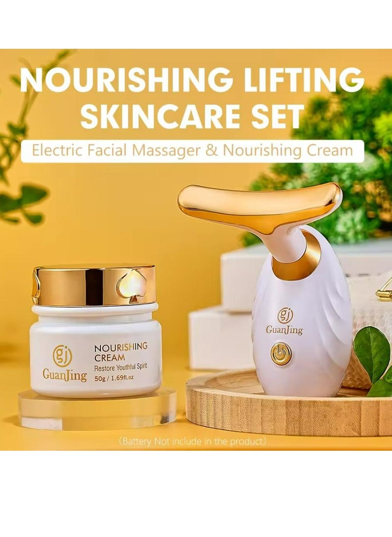 GUANJING Nourishing Lifting Skincare Set Electric Facial Massager Retinol Cream 28 Days Improve Skin Texture Of The Whole Face  - Image 3