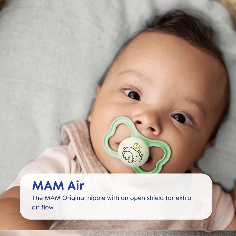 MAM Pacifier, 16+ Months, Variety Pack (1 Original, 1 Air + 1 Night Pacifier), Unisex 3-Count - Image 4