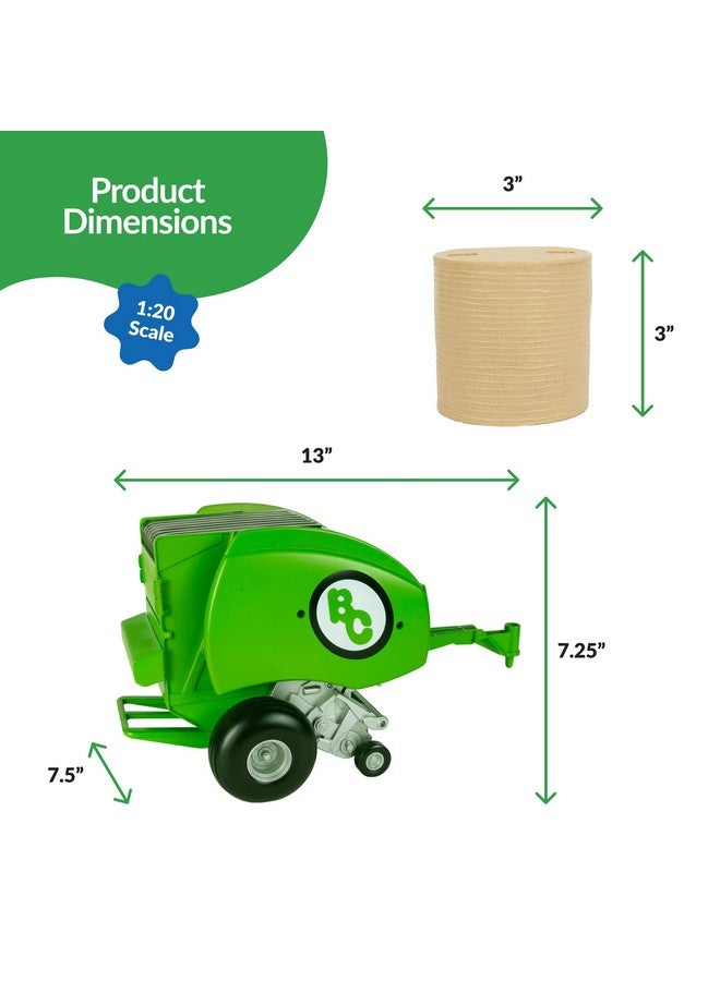 Round Baler  Toy Hay Baler  1:20 Scale  Farm Toys  Proprietary Blend Of Plastic  Durable & Lifelike  Playable & Collectible…