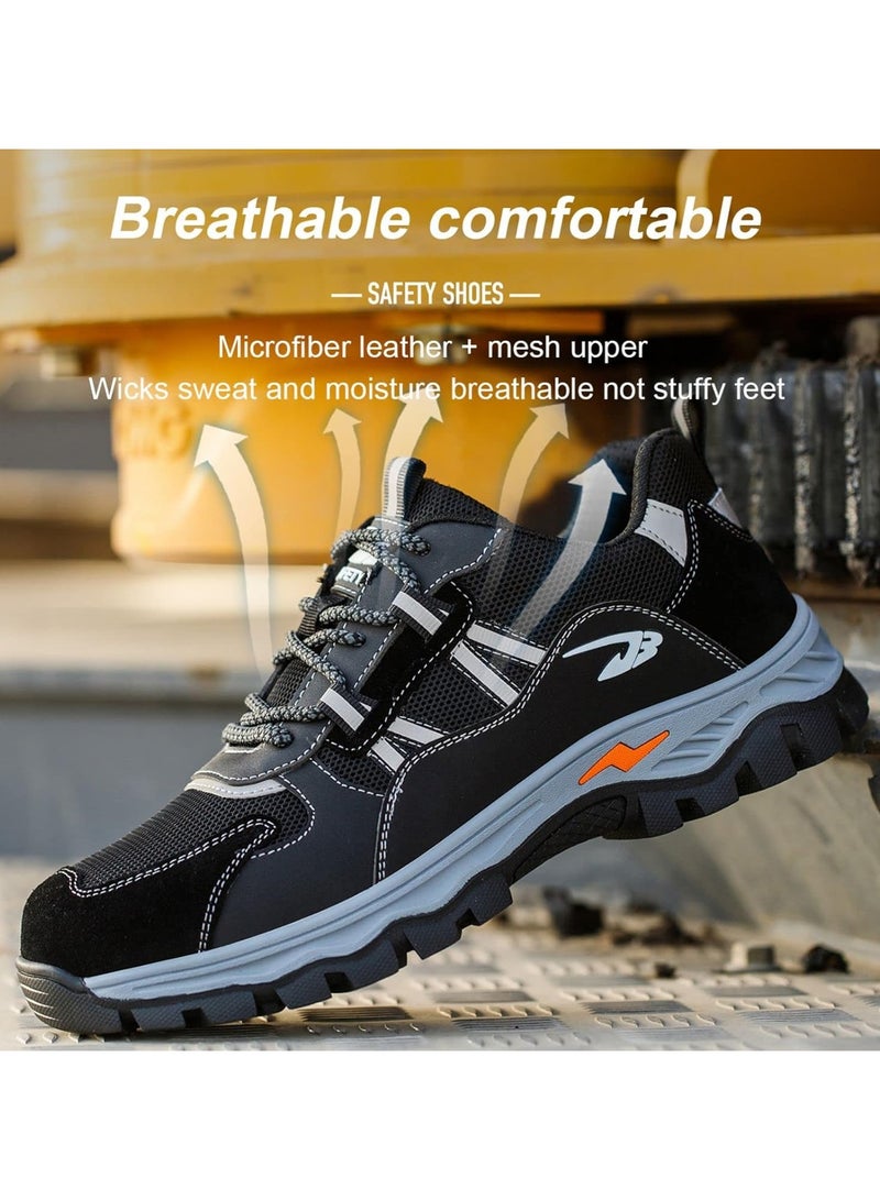 Steel Toe Cap Shoes for Men Women Reflective Summer Work Shoe Breathable Comfortable Anti Slip Safety Shoe 44 EUR  - Image 3