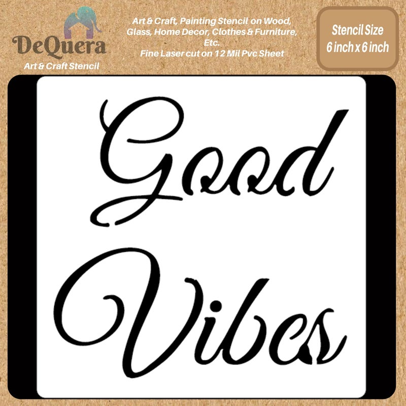 DeQuera Art Craft Stencil for Painting on Wood Funiture Wall use for Home Dcor Wardrobe Dcor Living Room Bedroom Study Room Size 6 x 6 inch D120 - Image 2