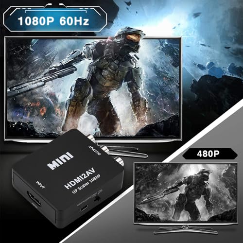 Wonlyus HDMI to RCA Converter with RCA and HDMI Cable, 1080P HDMI to AV 3RCA CVBs Composite Video Audio Adapter Supports PAL/NTSC for TV Stick, Apple TV, PC, Laptop, Xbox, DVD - Image 4