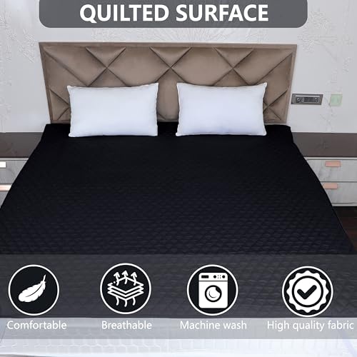 AVI 100% Waterproof & Dustproof Polyester Mattress Protector for Large Callifornia King Size Bed Mattress- with Elastic Bands (78" X 84",Black) - Image 5