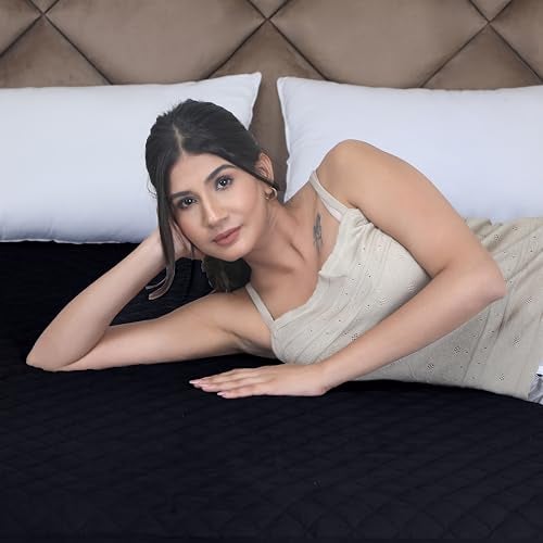 AVI 100% Waterproof & Dustproof Polyester Mattress Protector for Large Callifornia King Size Bed Mattress- with Elastic Bands (78" X 84",Black) - Image 4