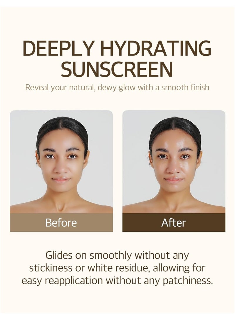 مكس سون فاصوليا واقي الشمس 1.69 فلور أوز. / 50 مل SPF 50 نوع النسيج الهوائي خفيف الوزن لا صب أبيض للوجه العناية بالبشرة الزجاجية الكورية - Image 3