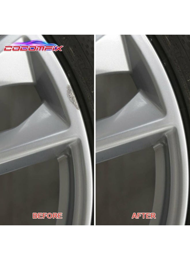 cocomfix Silver Rim Touch Up Paint. Wheel Scratch Repair Pen. Car Rim Paint Pen Quick And Easy Fix Rim Scratches. Universal Color Rim Paint. (Light Silver) - Image 4