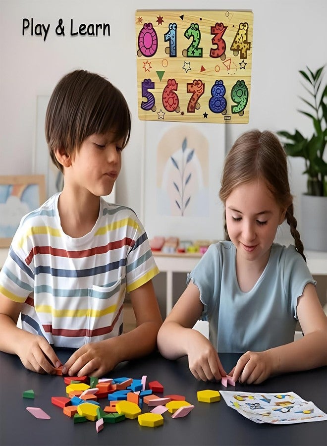 Vastate Wooden Number Puzzle for Kids – Numbers Recognition, Educational Learning Board, Montessori Number Counting, Fine Motor Skills Development Toys, Counting Puzzle & Preschool Early Education - Image 4