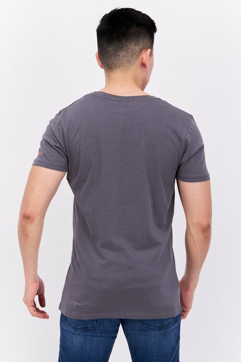 CROSSHATCH Men  2 Pc Crew Neck Short Sleeve Graphic Printed T-Shirt, Olive - Image 3