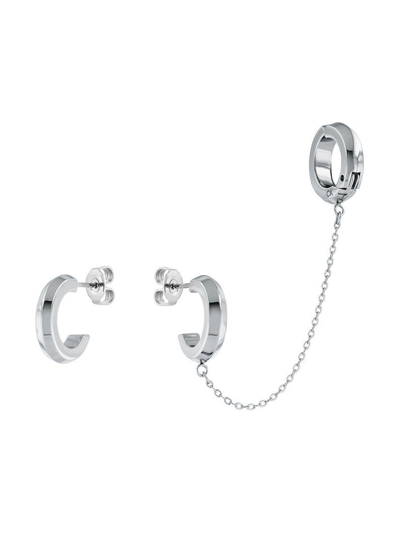 CALVIN KLEIN Womens Faceted Heart Hoop And Cuff - 35000044 