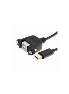 KNEUTRIX KNEUTRIX 30 CM Type C USB male to USB 20 B Type Female Panel Mount Printer Extension Cable with Screws Holes for Laptop Printer  - Image 1