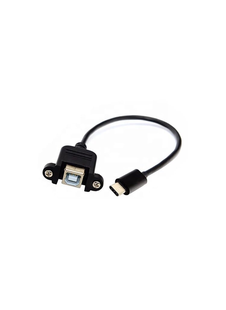 KNEUTRIX KNEUTRIX 30 CM Type C USB male to USB 20 B Type Female Panel Mount Printer Extension Cable with Screws Holes for Laptop Printer  - Image 4