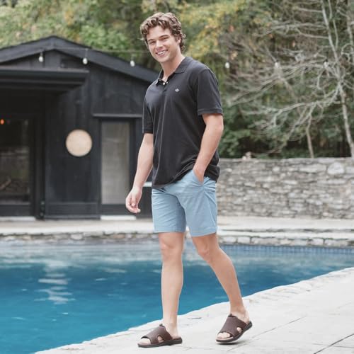 DOCKERS صندل دوكرز للرجال بارلين سلايد، بني داكن/أسود، 12 عريض - Image 2