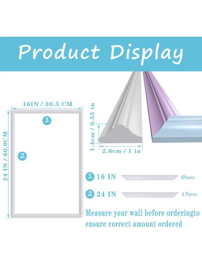 KTINITK 3 PCS Premade Wainscoting Panels，Accent Wall Panels for Interior Wall Decor,All Edges precut, Factory Primed Wall molding Pieces (16 x 24 in) - Image 2