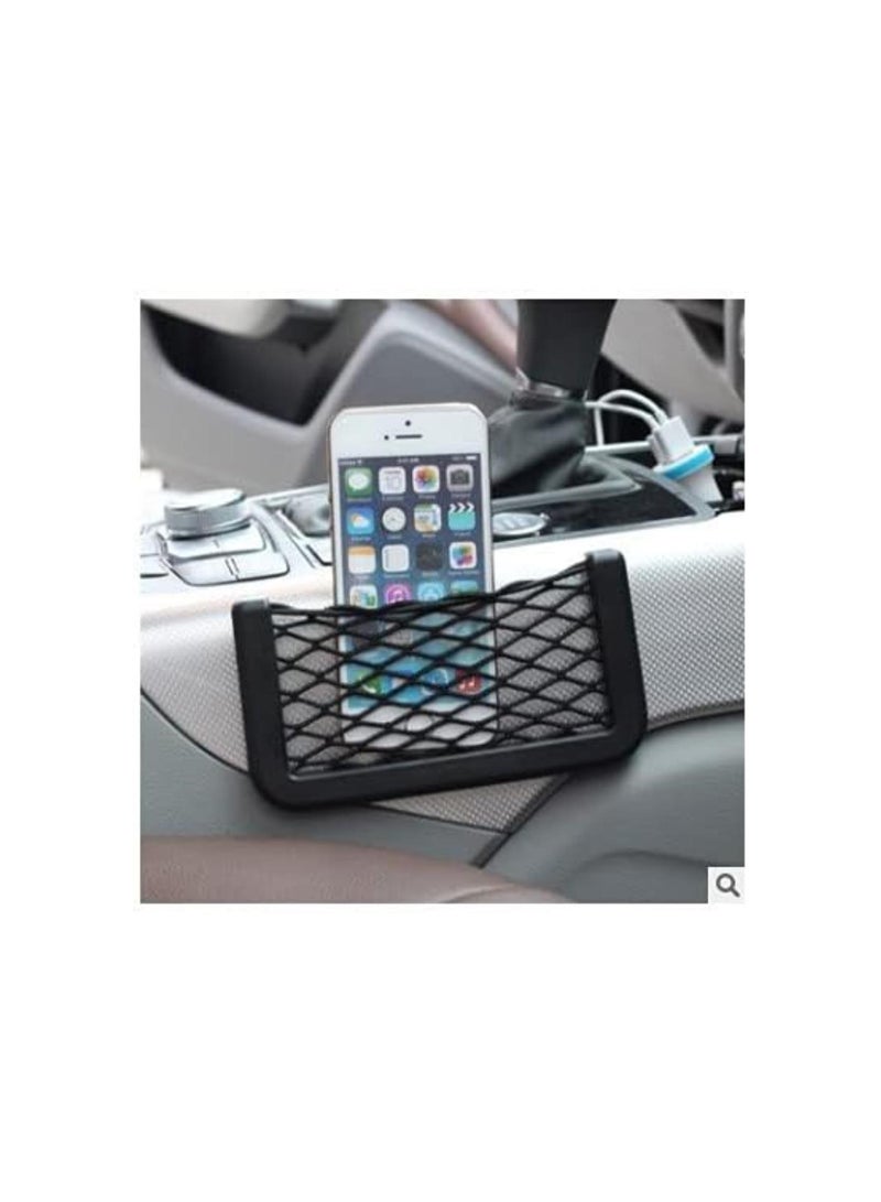Universal Elastic Mesh Net Trunk Bag-3 Layer Car Mesh Organizer, Car Net Pocket Between Seats, Car Seat Storage and Handbag Holding Net for Pet Back Seat Barrier (2pcs-B)  - Image 3