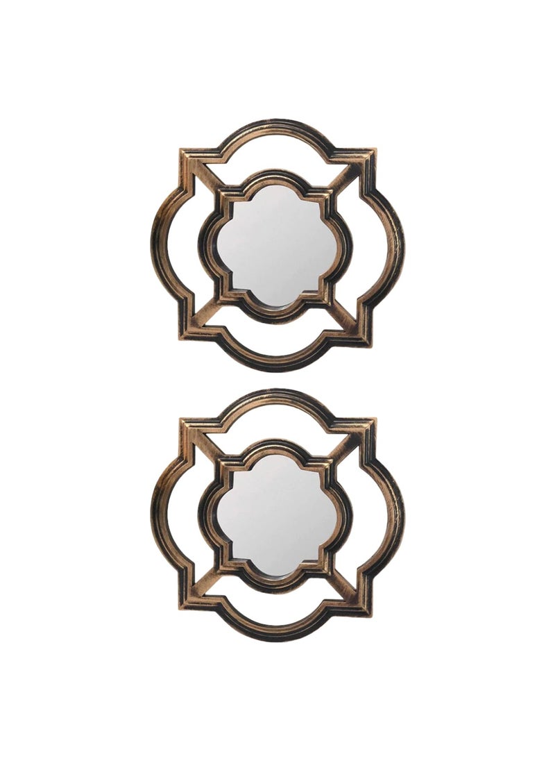 Art Street Art Street -Set of 2 Beautiful Large Mirror for Bathroom, Livingroom Wall Mirror,Decorative in Round Shape (11 x 11 Inchs)  - Image 4