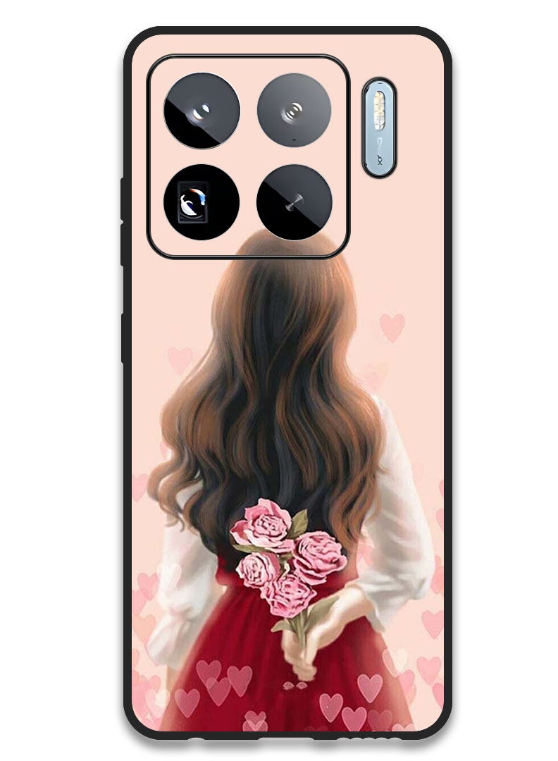 Theodor Case Compatible with Xiaomi 15S Pro 6.73 Inch Protection Shockproof Bumper Cover Girl Hiding Flowers - Image 1