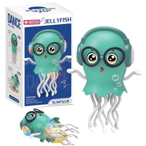 Storio Dancing Jellydancer Baby Toy | Crawling Infant Tummy Time Musical Toy | Magic Dancing Music Crawling Toy | Interactive Sensory Fidget Toy for Kids Boys & Girls 3–8 Years | Birthday Gift - Image 1