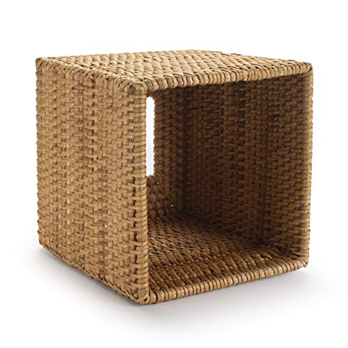 DECRAFTS Rattan Tissue Box Cover Natural Woven Facial Napkin Holder Square (Natural, 5.5x5.5x5.9 Inch) - Image 3
