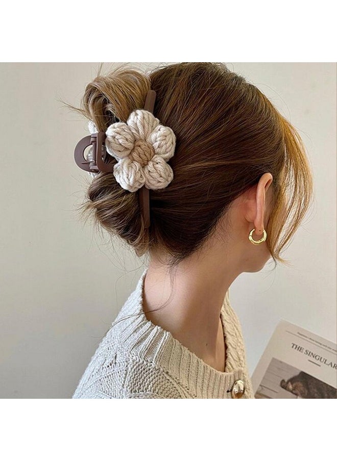 Lydztion Flower Hair Clips Set -2Pcs Flower Claw Clips For Thick Hair And 1Pcs Flower Headband,Nonslip Hair Clips For Women Cute Hair Clips,Banana Clip For Thin Hair,Hair Accessories For Women Gifts  - Image 5