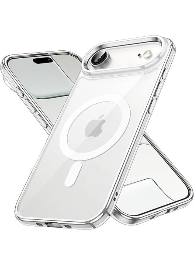 Magnetic Cover for iPhone New 17 Air 6.6 Inches Compatible with MagSafe, Shockproof Mobile Phone Bumper Case, Anti-Scratch Back Transparent (Transparent) - Image 1