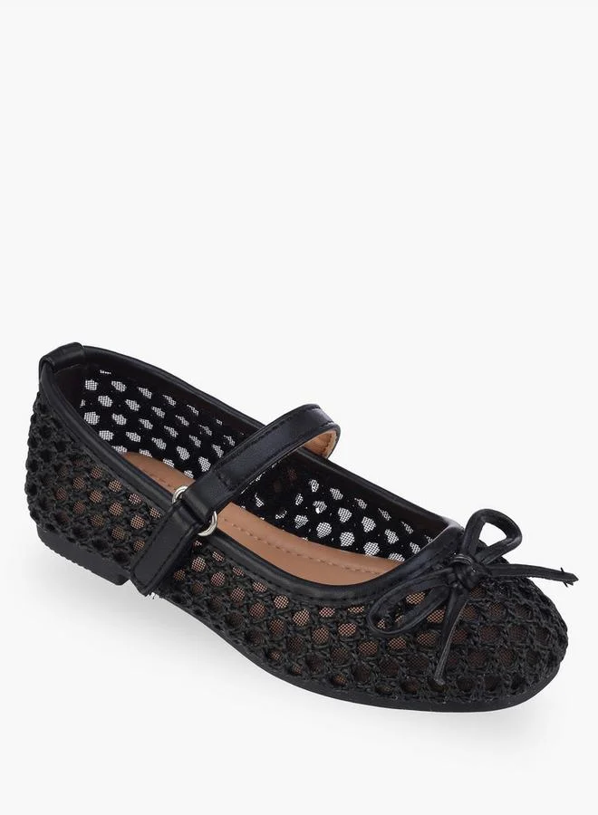 فلورا بيلا من شو إكسبرس Girls Hook & Loop Ballerina Shoes