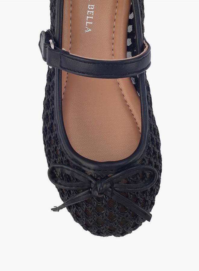Flora Bella By Shoexpress أحذية باليرينا للفتيات بنظام الخطاف والحلقة - Image 4
