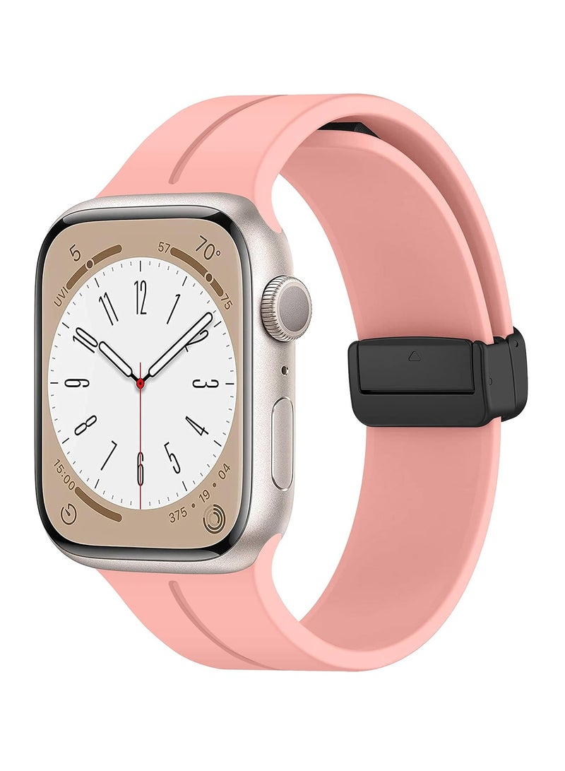 DUSALA for Apple Watch Band 38mm 40mm 41mm Quick Release - Skin-Friendly Soft Silicone Sport Watch Band for Men Women, Magnetic Folding Clasp Silicone Strap - Image 1