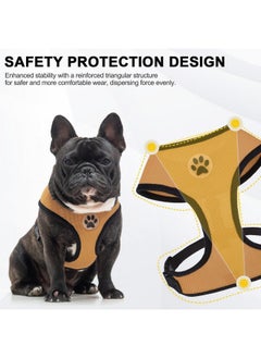BINGPET BINGPET No Pull Dog Harness,Soft Mesh Breathable All Weather Vest Harness,Safety Protection Design Durable Adjustable Step-in Easy Walk Dog Harness for Small Medium Large Dogs(Beige,M)  - Image 5