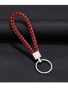 Generic Anti-lost car keychain with phone number card keychain phone number plate keychain car keychain accessories (red and black)  - Image 4