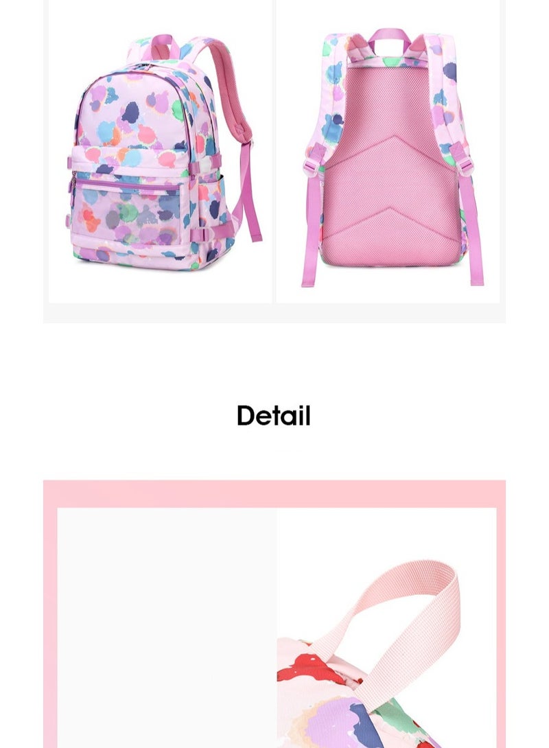 SKT Shiketro Two-Piece Student Schoolbag Outdoor Printed Waterproof Backpack - Image 3