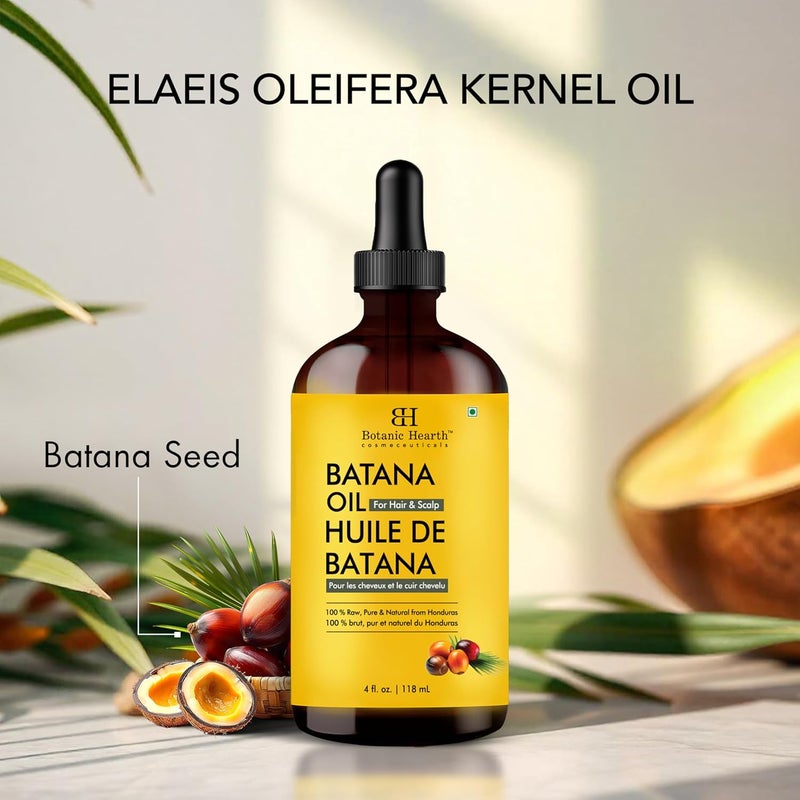 Botanic Hearth Batana Oil 118 ML for Hair Growth, Natural, Unrefined, Organic, Sourced from Honduras, Enhances Hair Thickness, Prevents Hair Loss, Repairs Damaged Hair, for Men & Women - Image 3