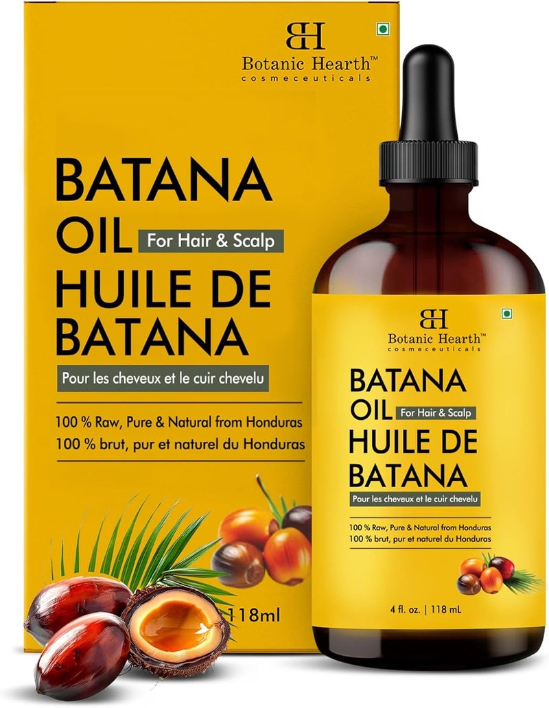 Botanic Hearth Batana Oil 118 ML for Hair Growth, Natural, Unrefined, Organic, Sourced from Honduras, Enhances Hair Thickness, Prevents Hair Loss, Repairs Damaged Hair, for Men & Women - Image 1