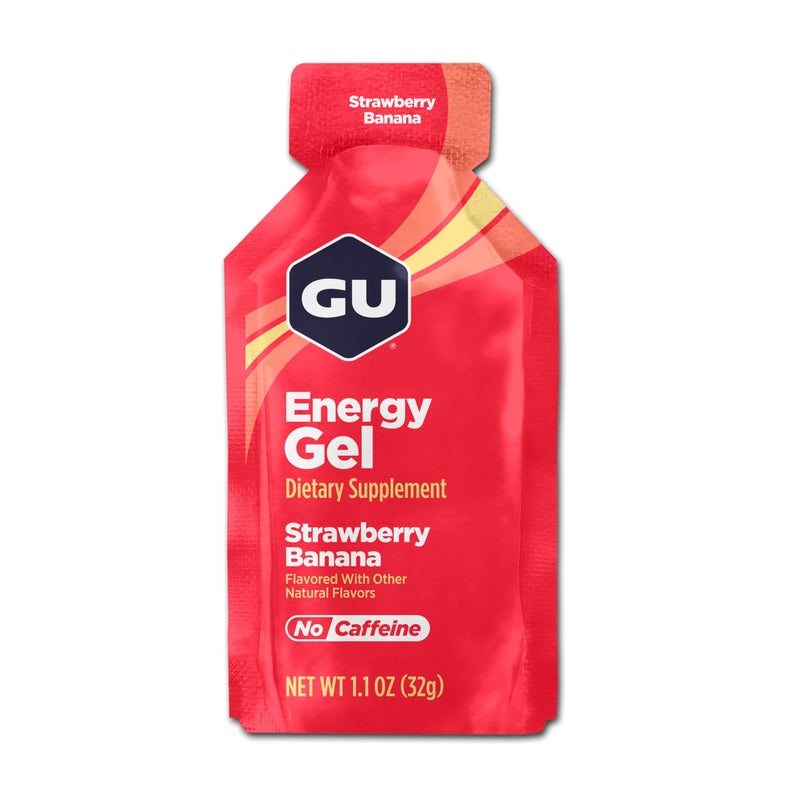 GU Energy Original Sports Nutrition Energy Gel Vegan GlutenFree Kosher and DairyFree OntheGo Energy for Any Workout 24Count Strawberry Banana