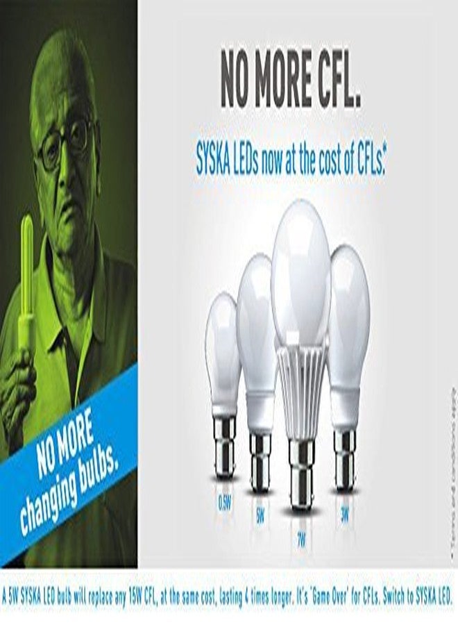 Syska SRL Base B22 20-Watt LED Bulb (Pack of 3, Cool White) - Image 5
