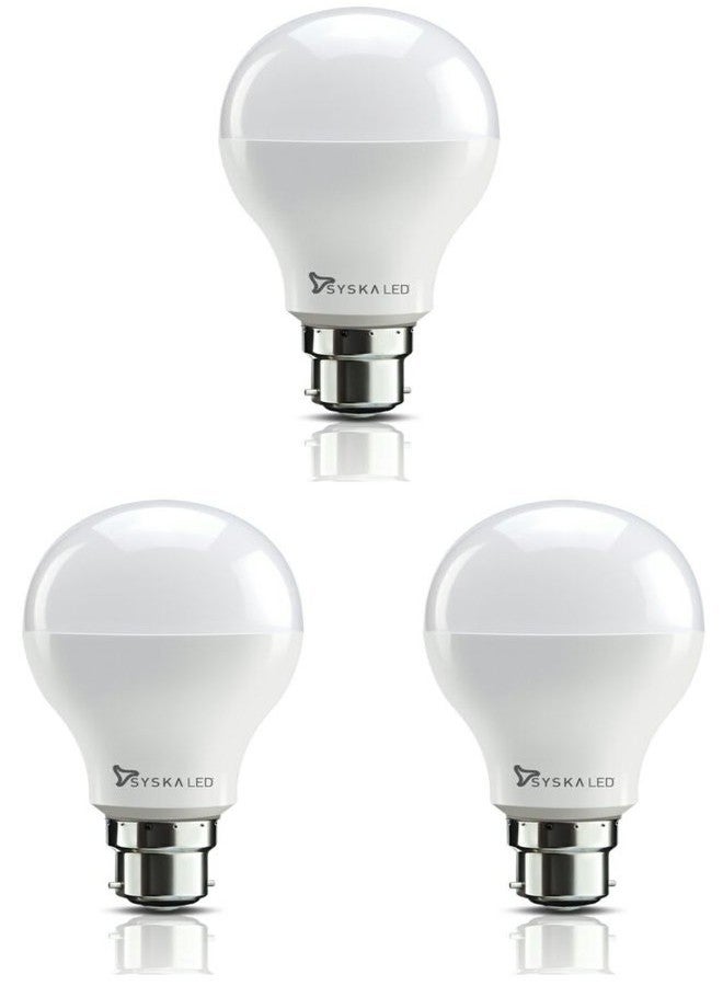 Syska SRL Base B22 20-Watt LED Bulb (Pack of 3, Cool White) - Image 1