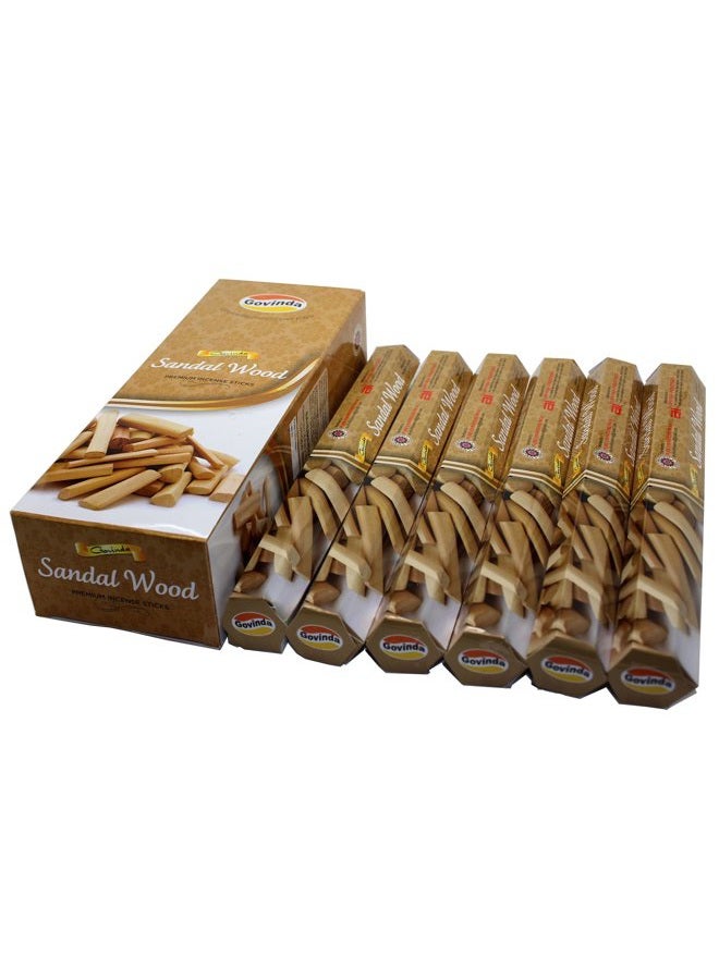 Sandalwood Incense - 120 Premium Incense Sticks, Masala Coated