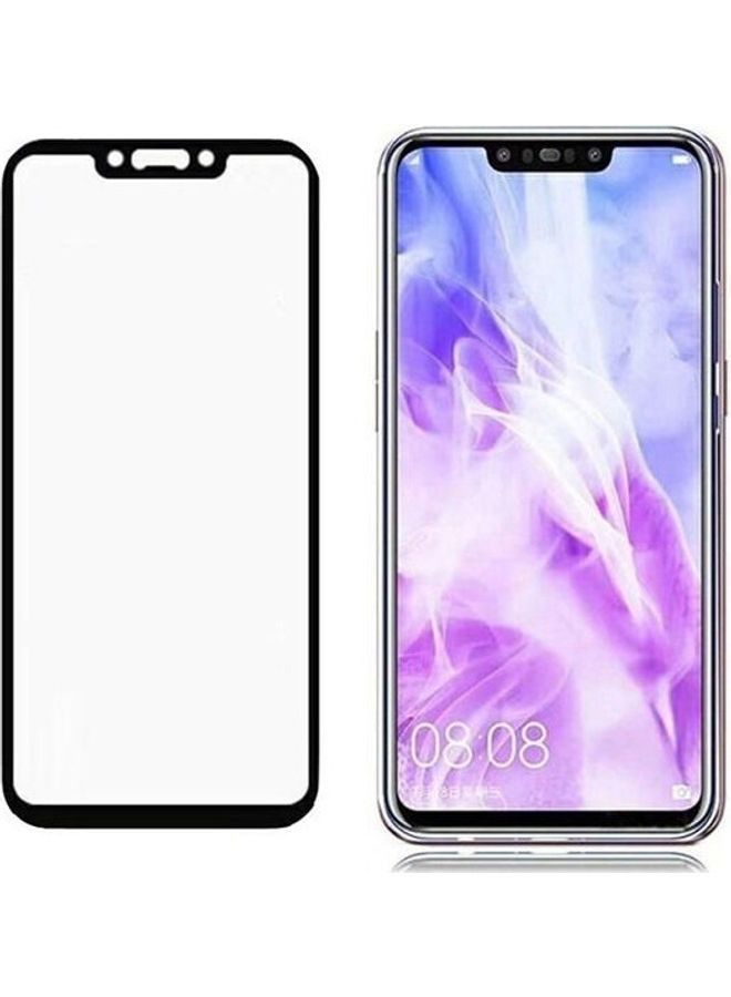 شيزي Huawei Nova 3I 6.3 3D Curved Full Coverage Tempered Glass Screen Protector - أسود شفاف - Image 1