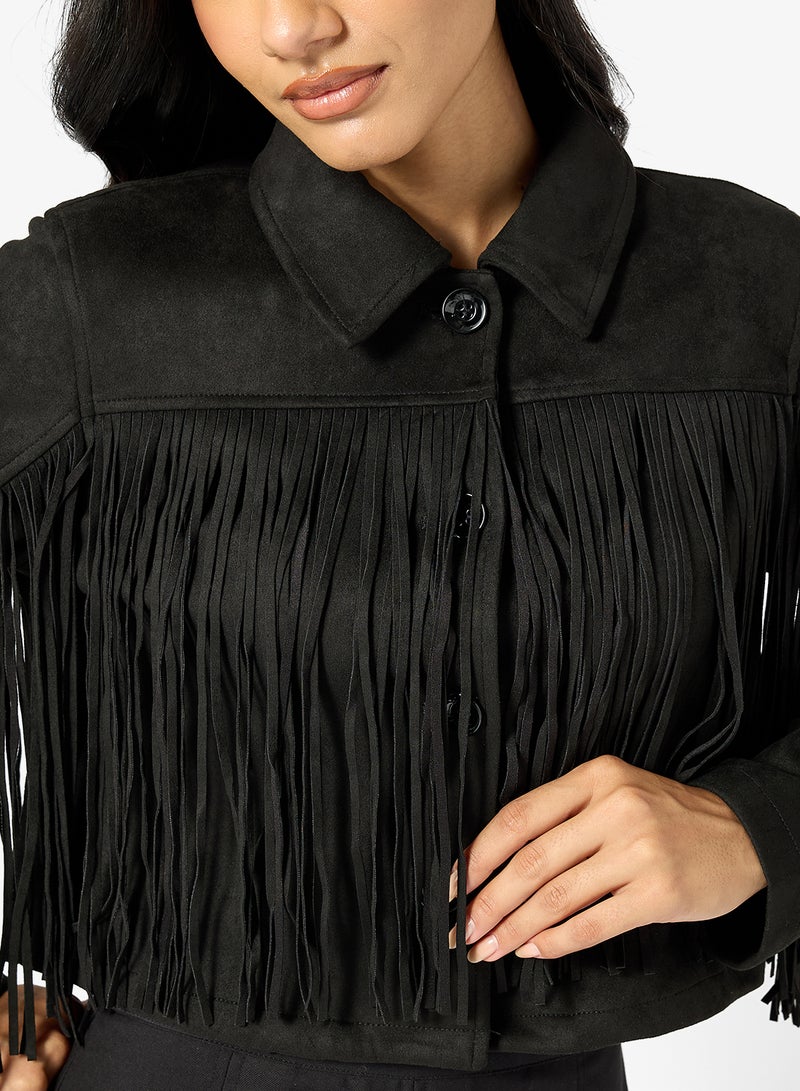 ONLY ONLDIANE LIFE FAUX SUEDE FRINGES Jacket - Image 3