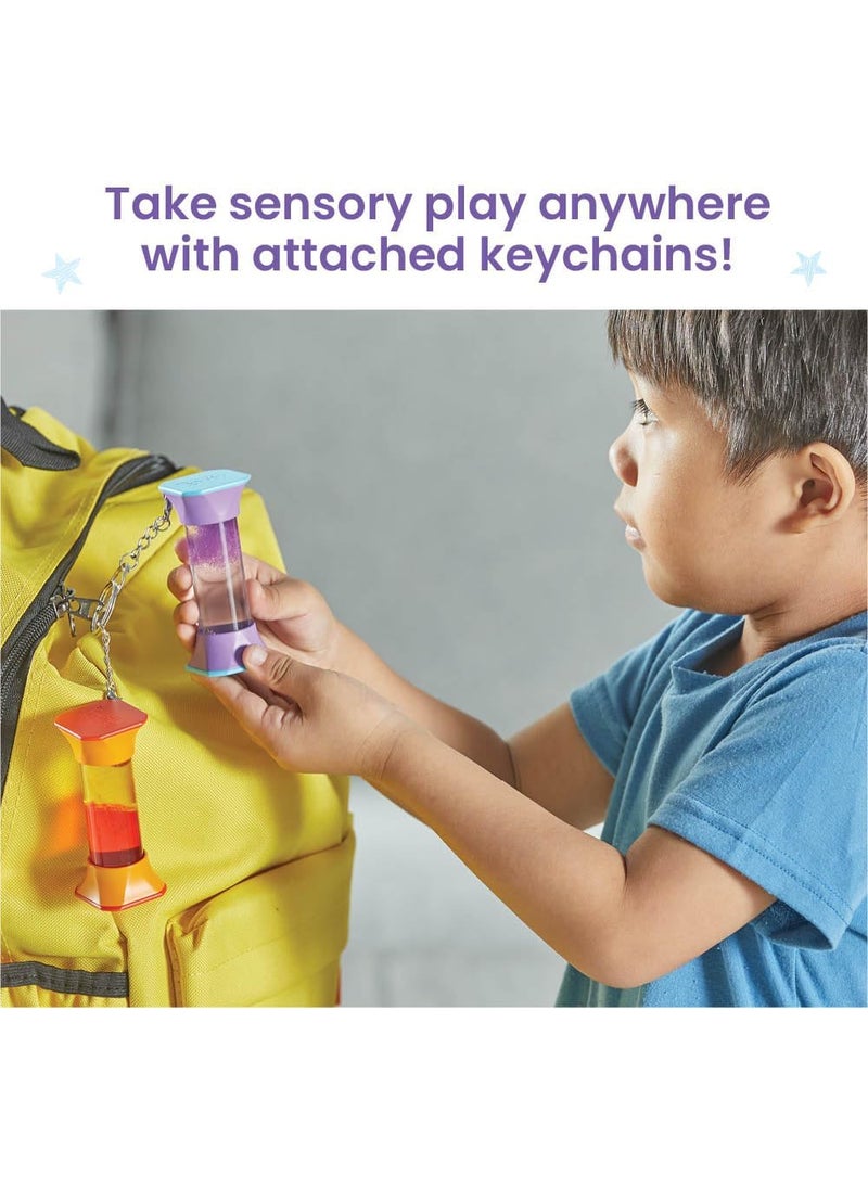 hand2mind hand2mind Soothing Swirlers Sensory Tubes Mini Fidget Keychains Anxiety Relief Items Calming Toys for Kids Calm Down Corner Supplies Quiet Fidgets for Classroom Toddler Car Toys for Travel  - Image 4