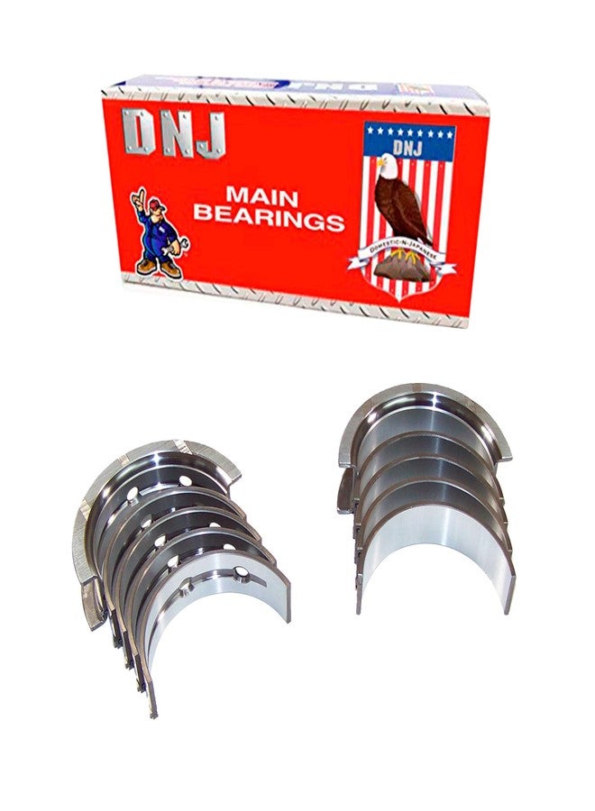 DNJ MB3165.10 Oversize Main Bearings for 1997-2016 / Buick, Cadillac, Chevrolet, GMC, Hummer, Isuzu, Pontiac/Avalanche, Camaro, Corvette, CTS, Yukon / 4.8L-6.2L / L20, L33, L99 / VIN B, VIN C - Image 1