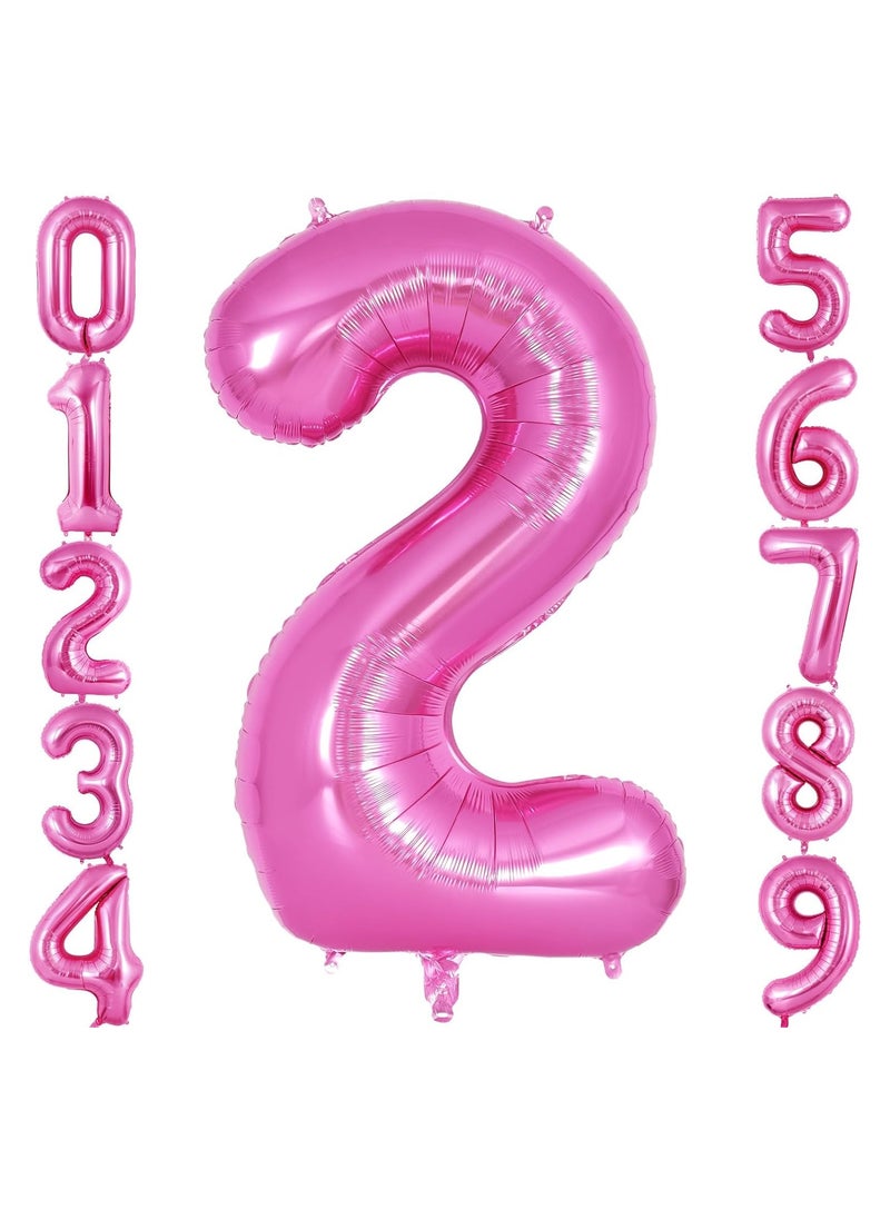 40 Inch Gold Digit Helium Foil Birthday Party Balloons Number 2  - Image 1