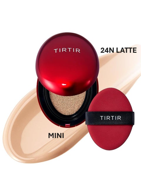 TIRTIR Mini Size Mask Fit Red Cushion Foundation, 24N LATTE| 0.15 Fl Oz